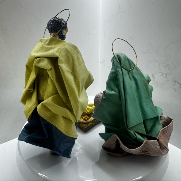 Vintage Midwest Imports Nativity Set Figure Papier-mâché - Joseph Mary Jesus 3pc - Picture 8 of 12